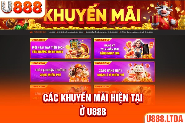 Các khuyến mãi hiện tại ở U888